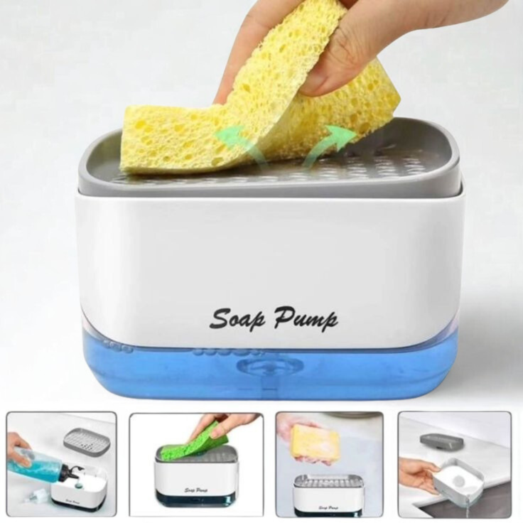Soap Pump and Sponge Caddy