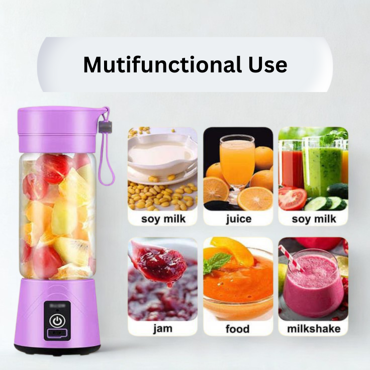 Portable Electric Blender | USB Rechargeable Juicer Blender 6 Blades
