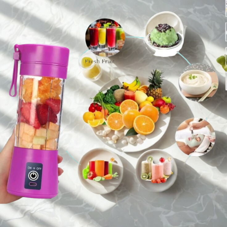Portable Electric Blender | USB Rechargeable Juicer Blender 6 Blades