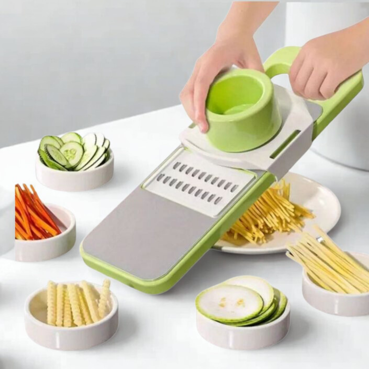 5 in 1 Mandolin Slicer | Multi-function Vegetable Cutter | Stainless Steel Food Slicer | Vegetable Peeler for Kitchen