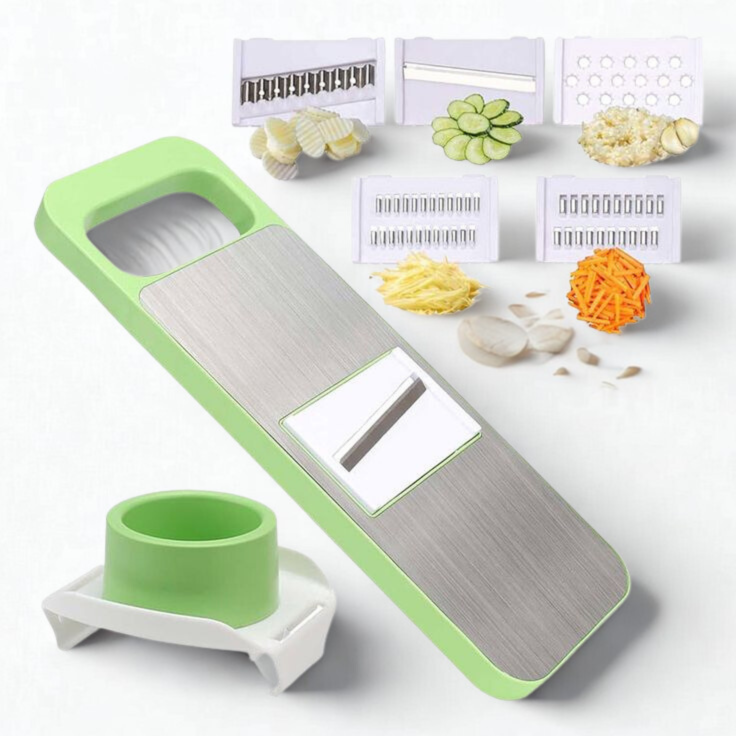 5 in 1 Mandolin Slicer | Multi-function Vegetable Cutter | Stainless Steel Food Slicer | Vegetable Peeler for Kitchen